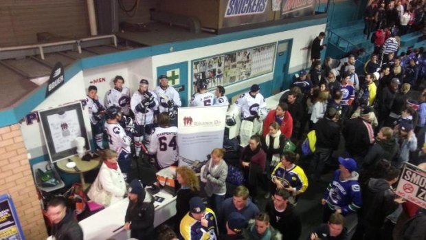Players and fans are never that far separated in the AIHL.