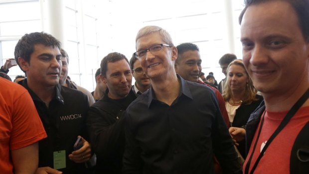 Changes: Apple chief executive Tim Cook explains the new features.
