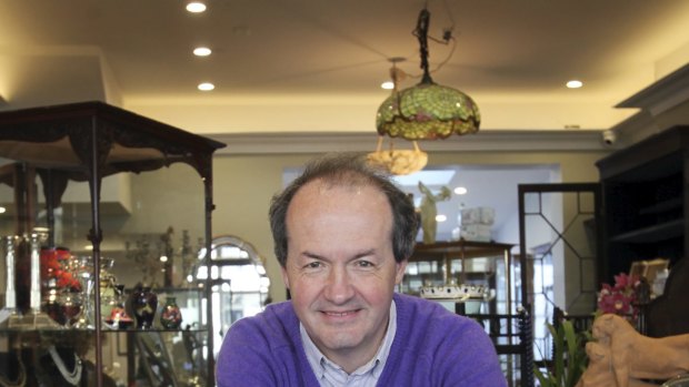 Fountain of knowledge: Sydney antiques dealer Michael Greene says using a vintage pen makes you think before you write. 