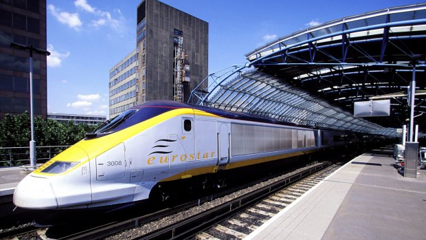 The Eurostar fast train.