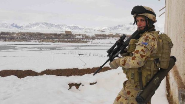Modern warfare ... Uncommon Soldier describes life in the Australian Army for troops, such as Private Warwick Lucas in Afghanistan. Photo: Captain Alan Green
