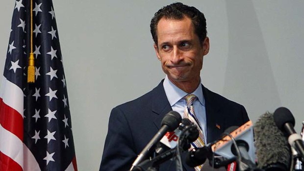 Anthony Weiner resigns from the United States House of Representatives last year.