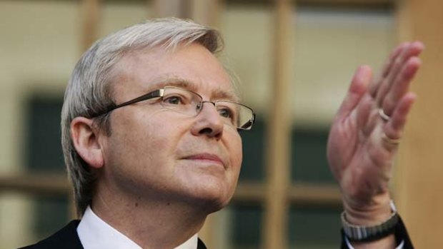 Kevin Rudd looks for the gold standard.