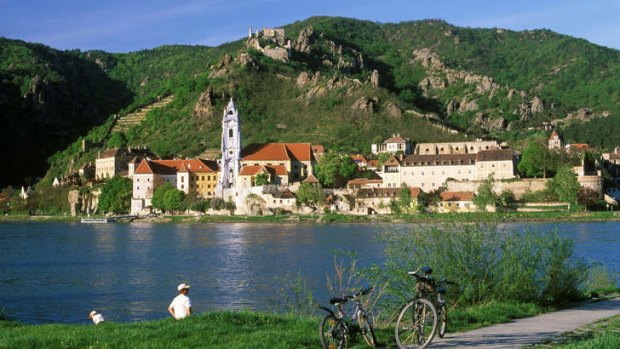 Bank on it: the Danube River in the Wachau Valley.