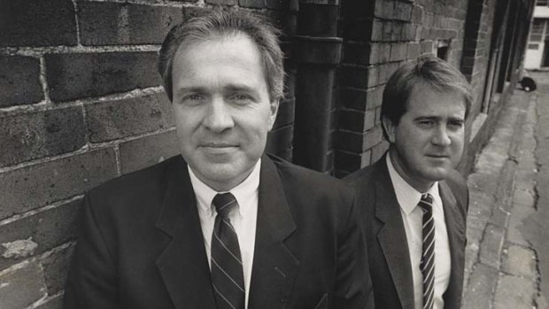 Former detective inspector Malcolm Brammer (left) and former detective sergeant John Dolan in 1991.