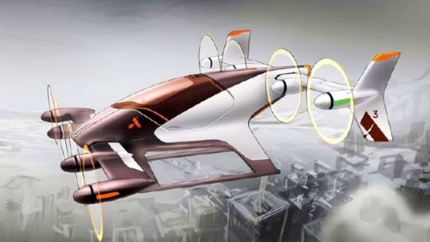A concept Airbus A3 from Uber's flying cars plan.