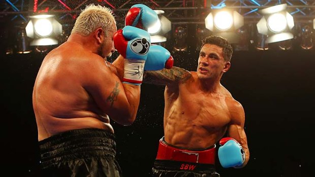 Proud &#8230; Sonny Bill Williams in action during his fight against Francois Botha.