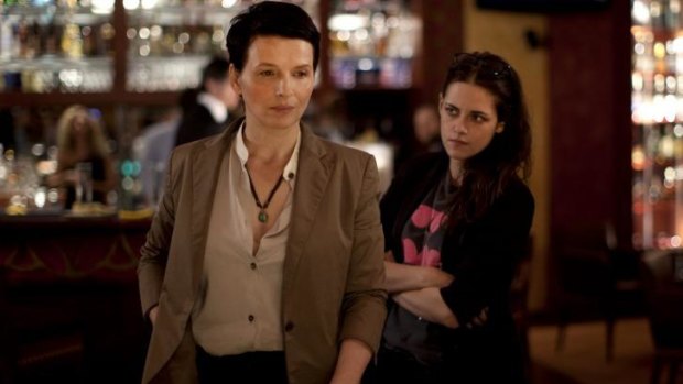 Juliette Binoche and Kristen Stewart in a still from their new movie Clouds of Sils Maria.