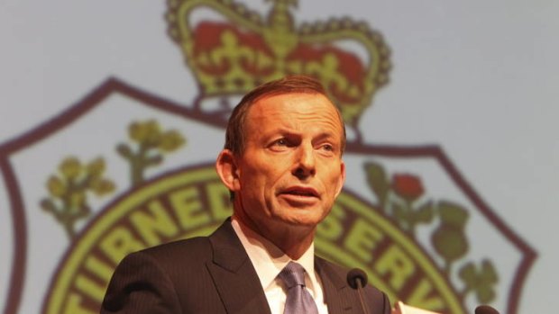 Tony Abbott talks at the RSL National Conference in Sydney.