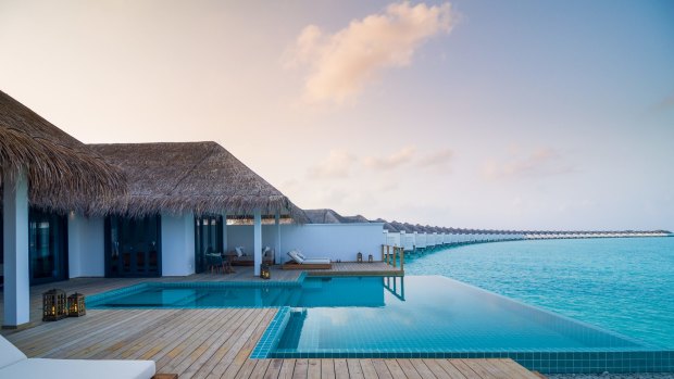 Luxury Escapes offers not only five-star and six-star properties, such as  Finolhu Villa in the Maldives, but meals, massages and other decadent extras.