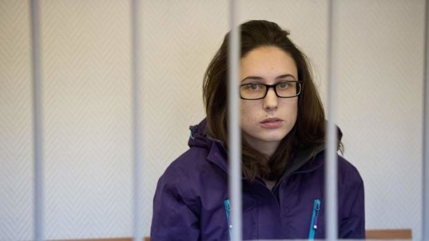 Nightmare: Alexandra Harris, one of the ''Arctic 30'', in Murmansk, Russia.