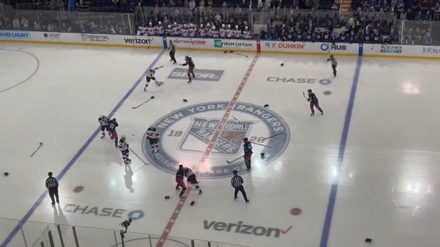 Mass brawls kick off NHL match