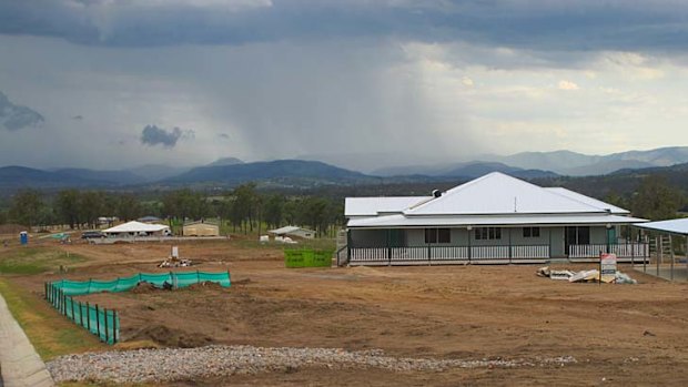 Homes begin to appear at the new Grantham estate.