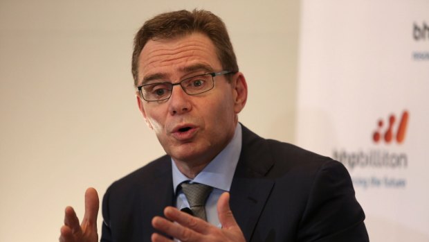 BHP chief Andrew Mackenzie was paid 43 per cent less in 2015.