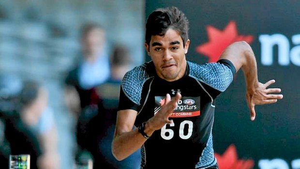 Jack Martin in action at the NAB Draft Combine.