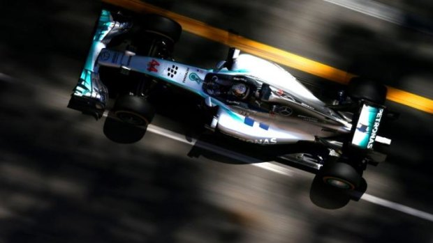 Hamilton during final practice for the Monaco Grand prix.