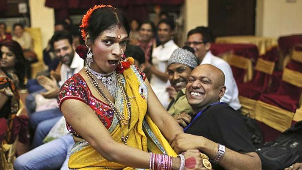 Cross-over ... a hijra dances at a conference for equality.
