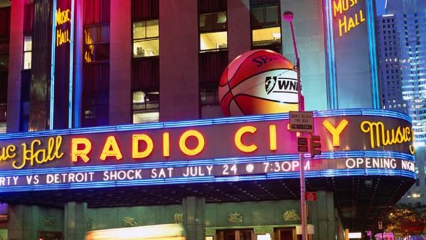 Bright lights, big city ... Radio City Music Hall in New York.