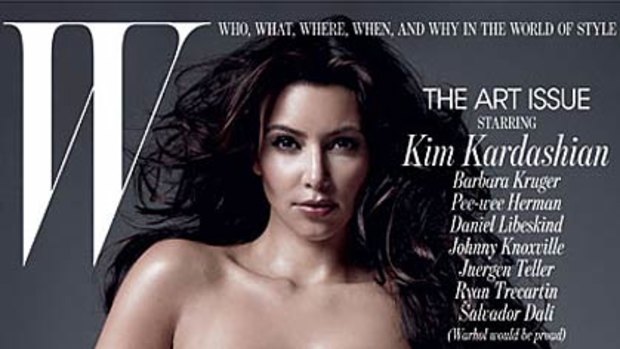 Mixed feelings ... cover girl Kim Kardashian.