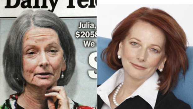 Crinkle to twinkle ... Digitally different takes of the PM from the Daily Telegraph and Australian Women's Weekly.