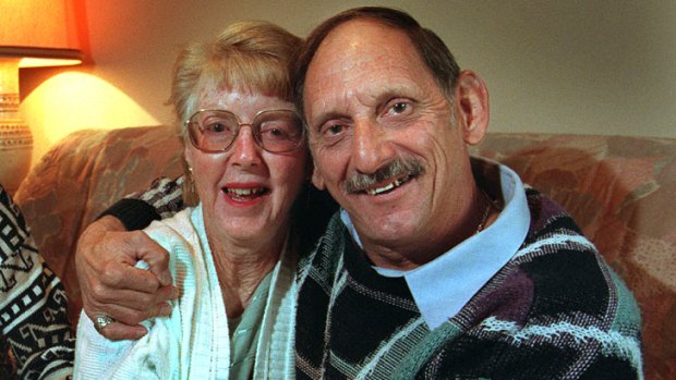 Darryl Beamish, pictured with his wife Barbara, has won an ex-gratia payment for his wrongful murder conviction.
