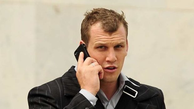 Former Olympic boxer Adam Tony Forsyth leaves the ACT Supreme Court.