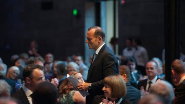 Tony Abbott at the Prime Minister's Literary Awards.