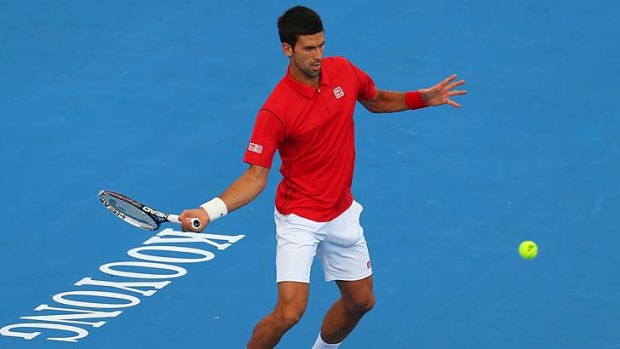 Novak Djokovic is warming up for the Australian Open.