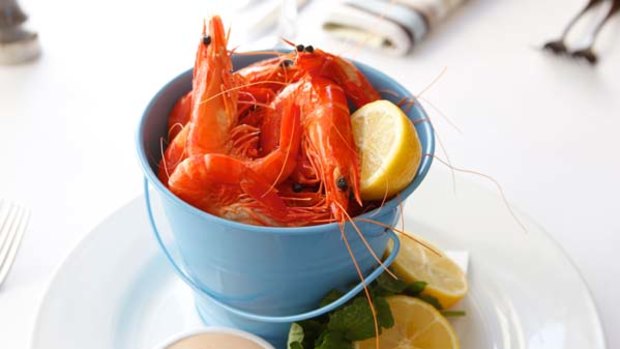 The one dish you must try ... bucket of prawns with sauce marie-rose, $25.