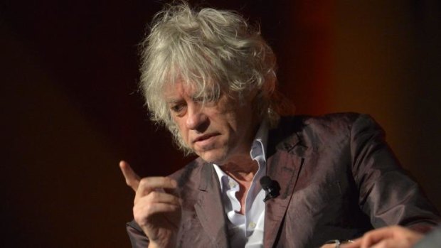 Sir Bob Geldof speaks at an AIDS conference in Melbourne.