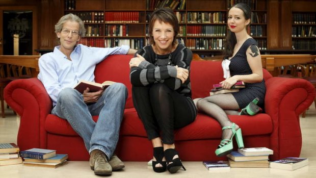 Readers at the ready (from left) Jason Steger, Jennifer Byrne and Marieke Hardy, who have delved into umpteen written works &#8212; most of which, Steger says, have been a pleasure to read.