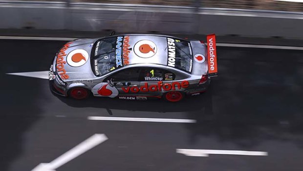 No parking ... Holden's Jamie Whincup set the fastest lap in practice on Friday for the first of two races this weekend that make up the Sydney 500.