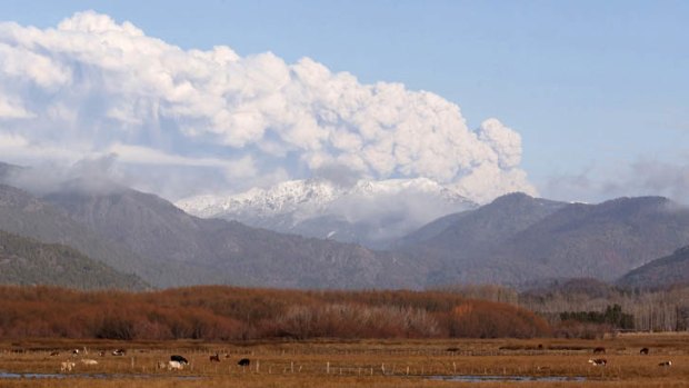 Disruptive ... the plume of ash from Chile's Cordon Caulle volcano is causing flight delays over Australia.