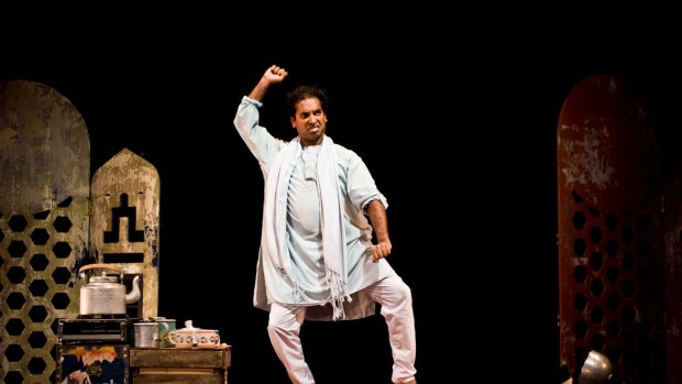 Solo performer Jacob Rajan plays a multitude of characters in <i>The Guru of Chai</I>.