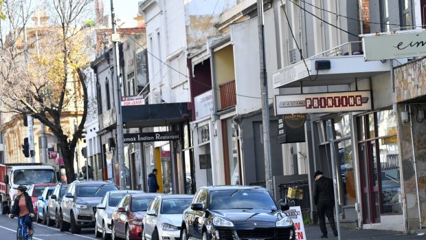 A row of shops where remote controls on car keys stopped working. 