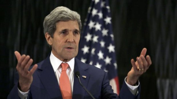 No deal ... US Secretary of State John Kerry talks about the difficult task of brokering a ceasefire with Hamas and Israel. 