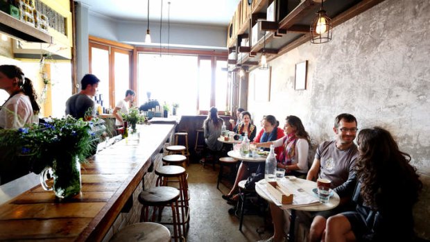 Location, location ... Porch Bread and Wine Parlour takes advantage of its sea-side setting.