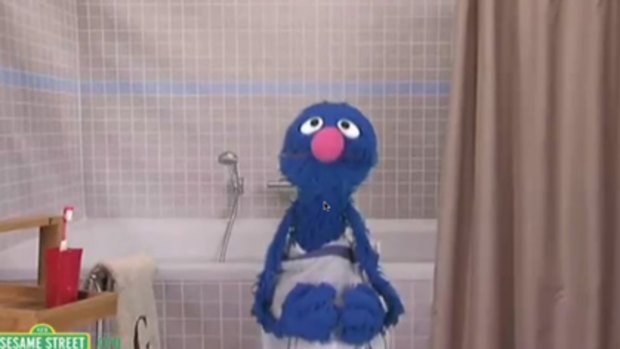 Grover spoofs the Old Spice ad for Sesame Street.