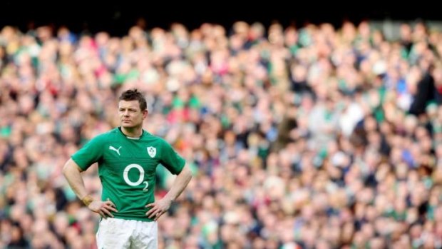 Greens leader: Brian O’Driscoll during the match against Italy last weekend in which he surpassed the record for Test appearances.