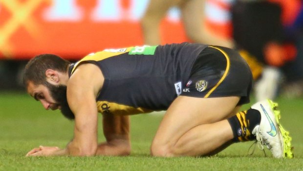 The Tigers' Bachar Houli was criticised for an errant kick-in late in his team's loss to Fremantle.