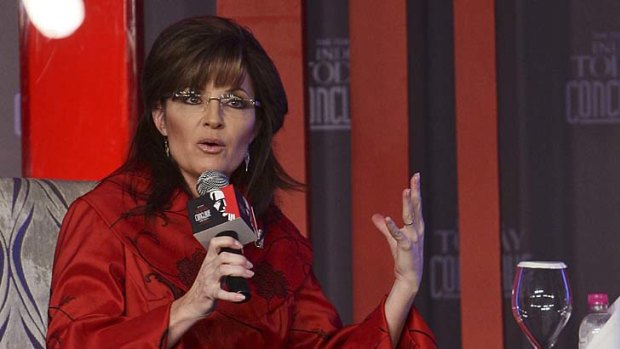 China watch ... Sarah Palin speaks at an Indian Conference.