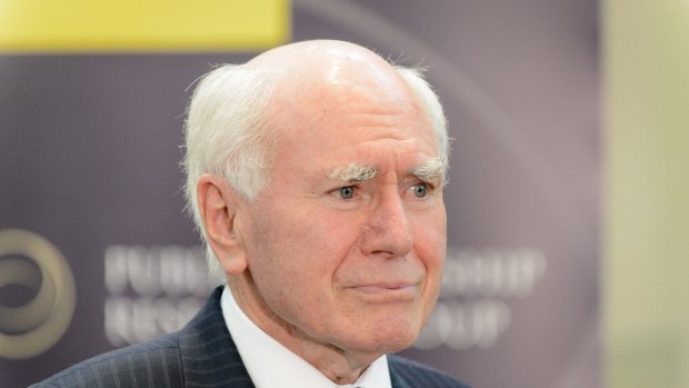 Former prime minister John Howard at a book launch at Old Parliament House on Tuesday. Photo: Sitthixay Ditthavong