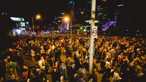 Some of the 500,000-strong throng that converged on the city for 2014's White Night.