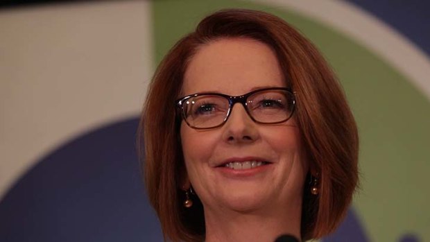 Prime Minister Julia Gillard delivers the keynote address to the ACTU National Community Summit at Old Parliament House.