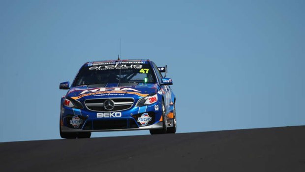 Tim Slade's Mercedes sustained damage during Thursday's practice sessions.