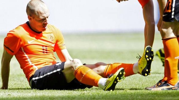 Injured ... Arjen Robben