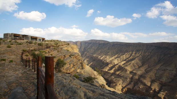 Trick of the eye: The Alila Jabal Akhdar resort looks as though it could have grown from the mountains.