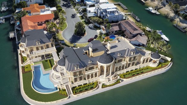 Artist’s rendition of the faux chateau to be built on a $9.2 million block of land on the Gold Coast for railway tycoon Wen Bingrong.