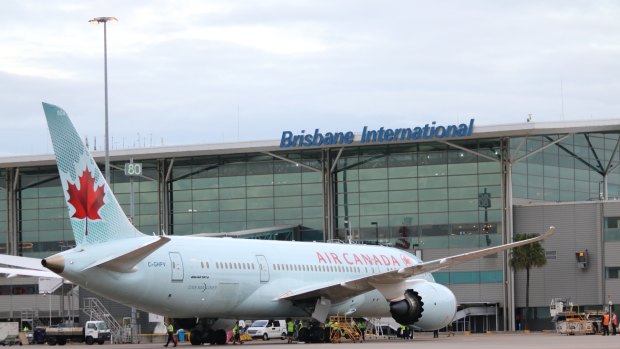 The first of Air Canada's daily direct flights between Brisbane and Vancouver touched down on Friday