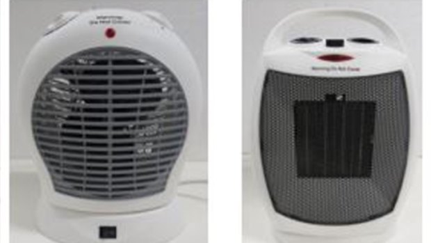 Two of the four suspect portable heaters being recalled by retailers.